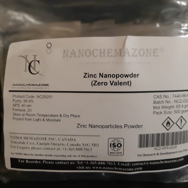 Zero Valent Zinc Nanopowder